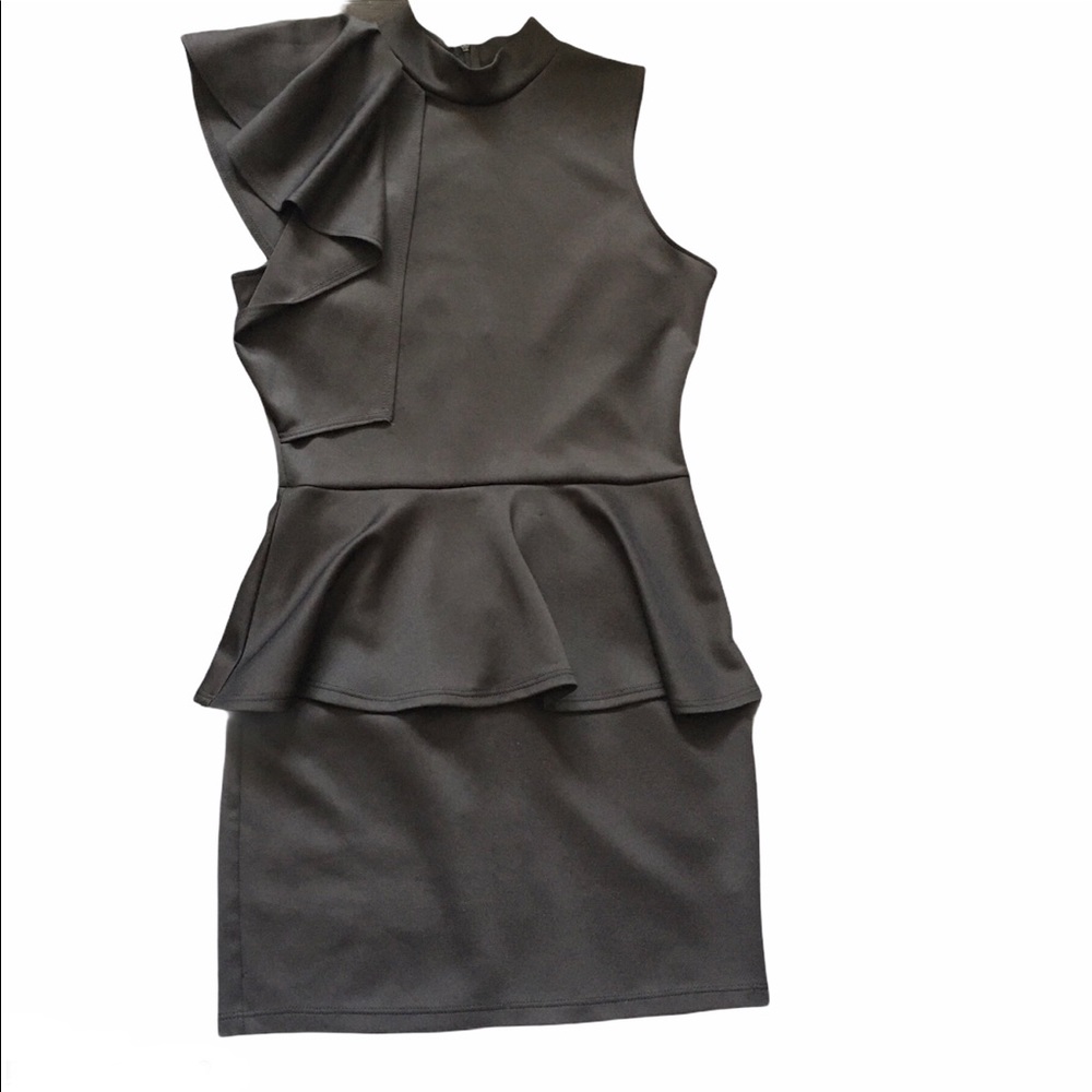 The Vintage Shop Classic black peplum dress Large